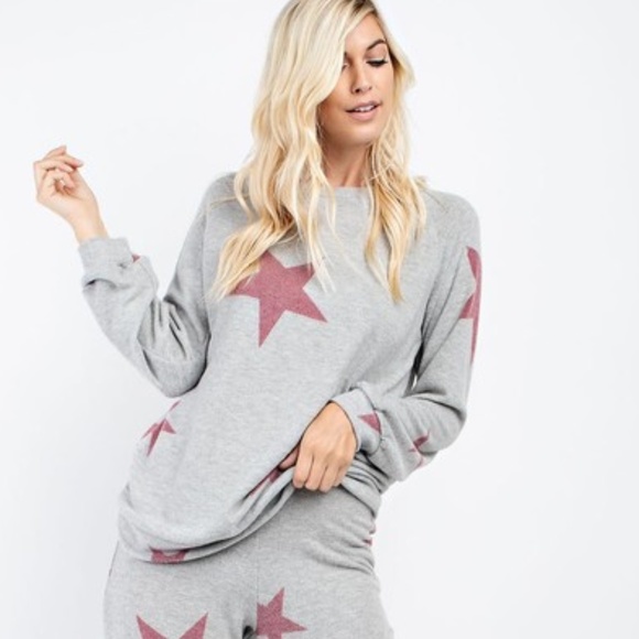 star sweatshirt and sweatpants set